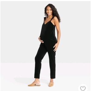 NWT the Nines by Hatch black Maternity jumpsuit
